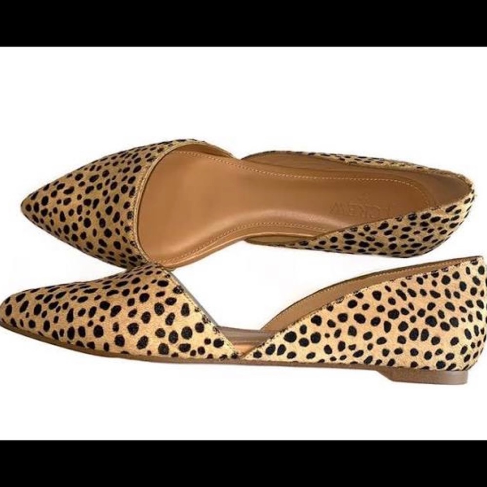 Zoe leopard calf hair d'Orsay flats